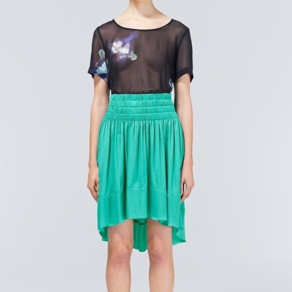 Aritzia Wilfred La Tour Skirt Draped High Lo High Waisted Birch Size XS - Picture 4 of 16